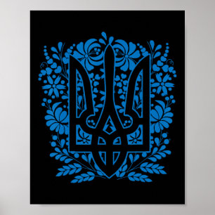 Póster Ucrania Ucraniano Kiew Trysub Bandera 14
