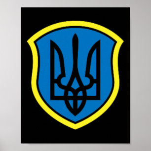 Póster Ucrania Ucranianos Ucraniano Kiev Trysub Bandera 1