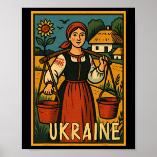 Póster Ucrania Viaje Cómic Retro Encuentrame En Ucrania S