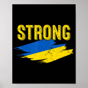 Póster Ucrania vintage bandera de Ucrania fuerte retro uc