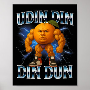 Póster Udin Din Din Dun Funny Italiano Brainrot Meme Body