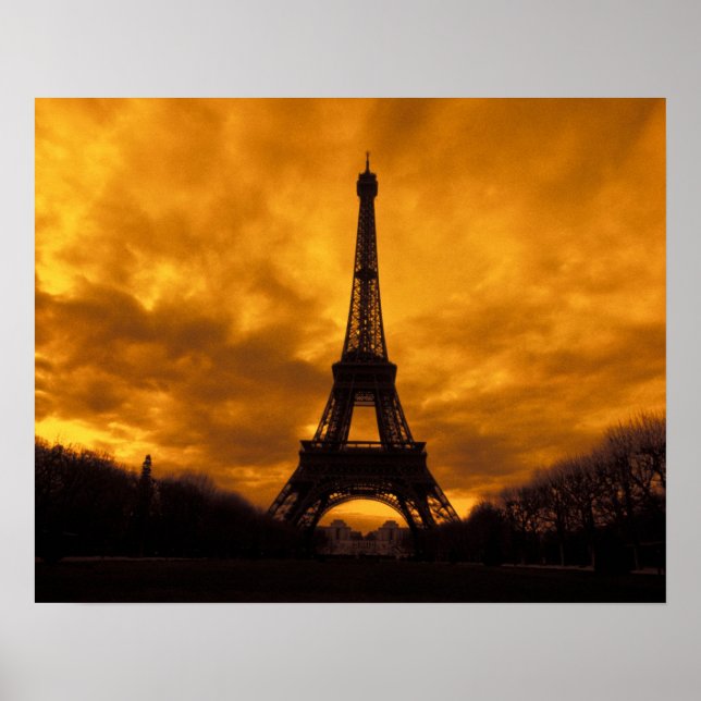 Póster UE, Francia, París. Torre Eiffel. (Frente)