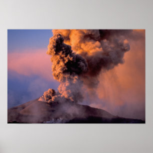 Póster UE, Italia, Sicilia, cima del Monte Etna