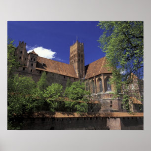 Póster UE, Polonia, Pomerania y Malbork. La más grande d