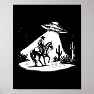 Póster Ufo Howdy Alien Cowboy Halloween disfraz Ufo Weste