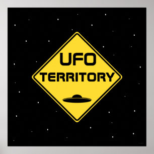Póster UFO territory Road Sign