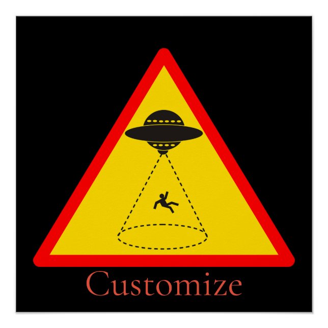 Póster UFO Thunder_Cove de secuestro de Alien (Anverso)