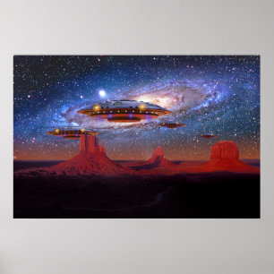 Póster UFO's Over Monument Valley