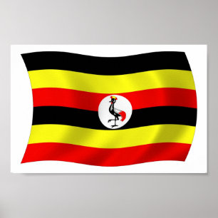 Póster Uganda Flag Poster Print