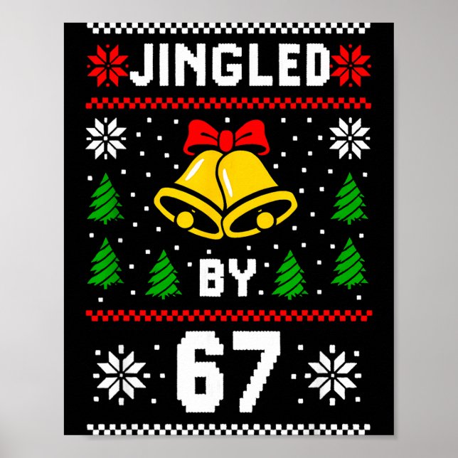 Póster Ugly Christmas 67 Meme Design Funny Six Seven Hand (Frente)