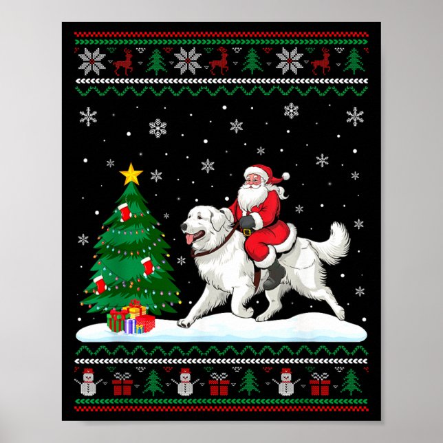 Póster Ugly Christmas Tree Lights Santa Riding Great Pyre (Frente)