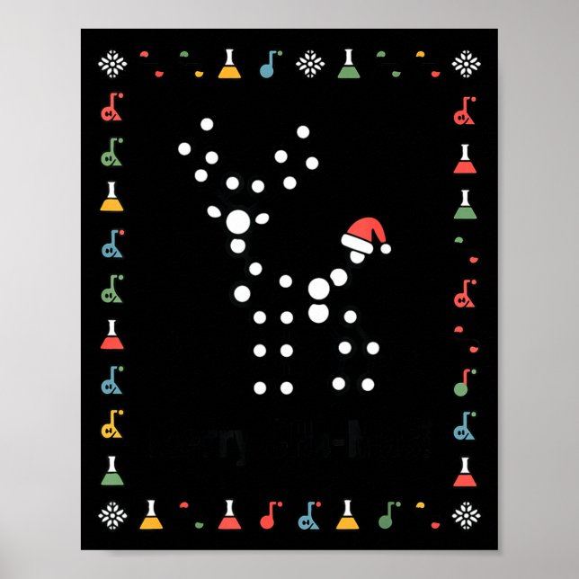 Póster Ugly Sweater Science Christmas Chemistry Teacher M (Frente)