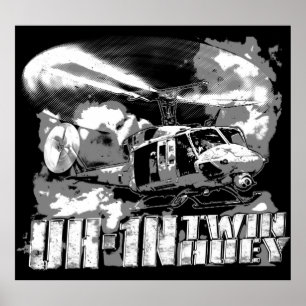 Póster UH-1N Twin Huey