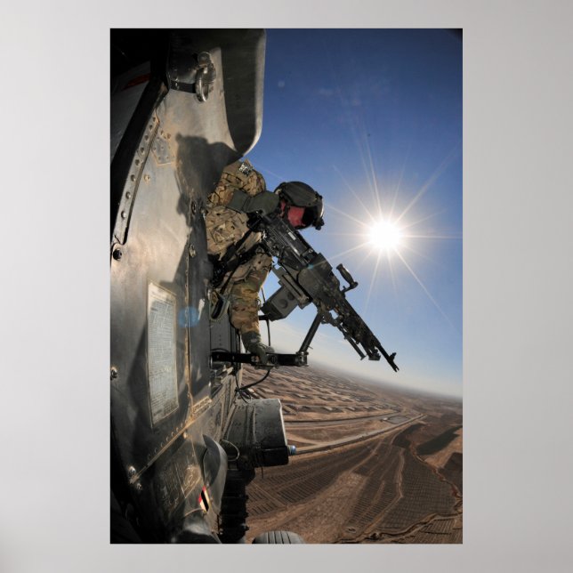 Póster UH-60 Black Hawk Helicopter Gunner (Frente)