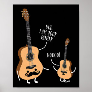 Póster Uke Soy Tu Padre Para La Guitarra De La Camisa Uku
