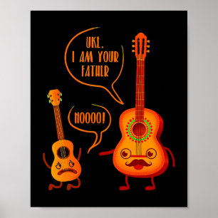 Póster Uke, soy tu padre Ukulele Guitar Music