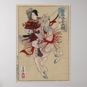 Póster Ukiyo-e Hangakujo japonés por Yoshitoshi