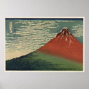 Póster Ukiyo-e Hokusai Fujiyama