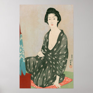 Póster Ukiyoe [Goyo] Mujer con ropa de verano (S)
