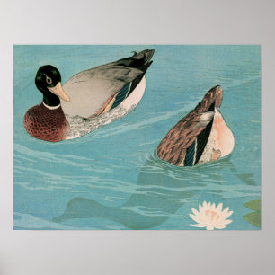 Póster Ukiyoe [Goyo] Patos (S)