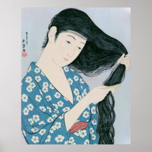Póster Ukiyoe [Goyo] Peinado (XL)