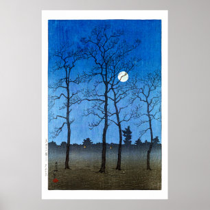 Póster ukiyoe - hasui - C05 - Campos de Toyam -