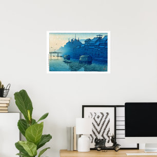 Póster ukiyoe [hasui] C29 Mañana en Dotonbori, Osaka