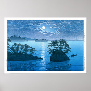 Póster ukiyoe - hasui - Isla Futago Nº 23, Matsushima -