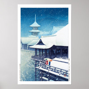 Póster ukiyoe - hasui - m07 - Nieve de primavera -