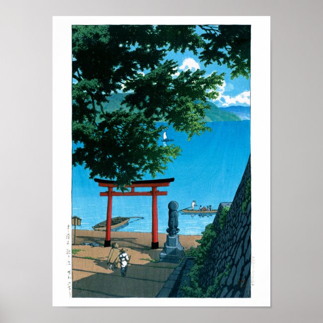 Póster ukiyoe - hasui - Nº 32 Chuzenji, Utagahama - (Frente)