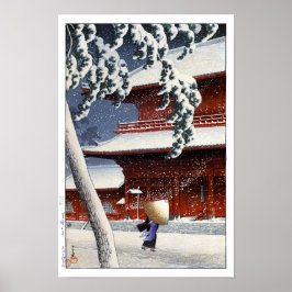 Póster ukiyoe hasui n04 Templo Zōjō-ji en Shiba