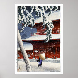 Póster ukiyoe hasui n04 Templo Zōjō-ji en Shiba