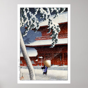 Póster ukiyoe hasui n04 Templo Zōjō-ji en Shiba