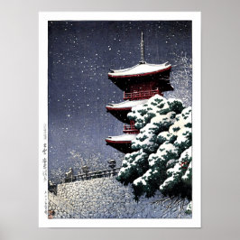 Póster ukiyoe hasui n06 Templo Yasugi Kiyomizu
