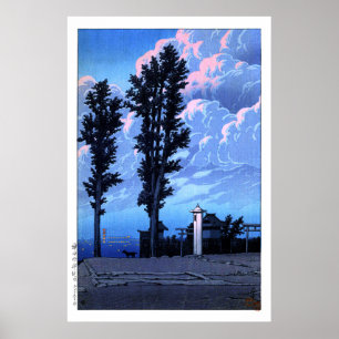 Póster ukiyoe hasui n14 Kanda Myojin Shrine Platter