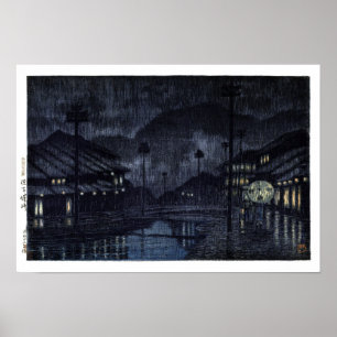 Póster ukiyoe hasui n18 Kinosaki, Tajima