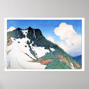 Póster ukiyoe hasui n21 Monte Asahi visto desde …