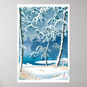 Póster ukiyoe - hasui - N.º 13 Estanque Senzoku -