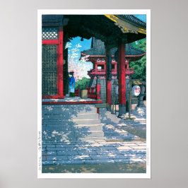 Póster ukiyoe - hasui - N.º 18 Templo Meguro Fudo -