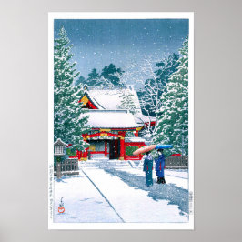 Póster ukiyoe - hasui - N.º 22 Recinto del santuario en l