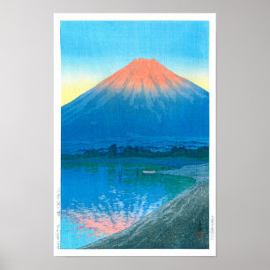 Póster ukiyoe - hasui - N.º 7 Amanecer sobre el lago Yama