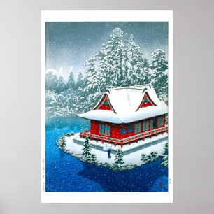 Póster ukiyoe - hasui - Nieve número 26 en el parque Inok