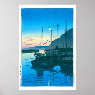 Póster ukiyoe - hasui - No.16 por la mañana en Beppu -