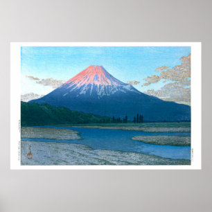 Póster ukiyoe - hasui - No.30 El río Fuji -