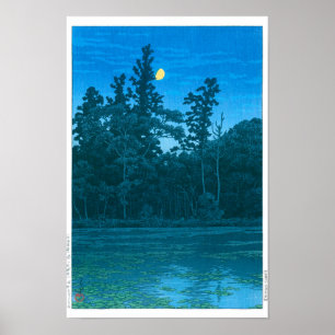 Póster ukiyoe - hasui - No.6 Estanque Sanpoji (Shakujii)