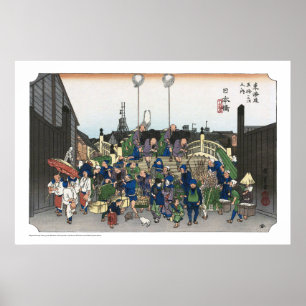 Póster ukiyoe - Hiroshige - No.00-2 Nihonbashi -