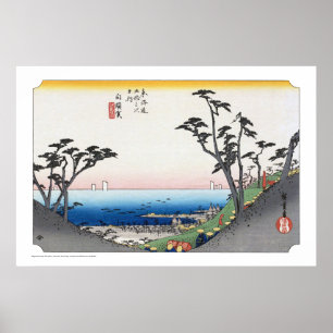 Póster ukiyoe - Hiroshige - No.32 Shirasuka -