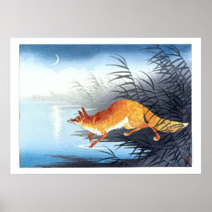 Póster Ukiyoe [Koson] Fox de la Luna de Agua (M)