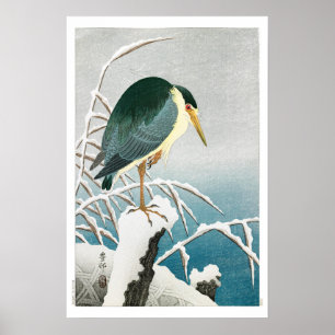 Póster Ukiyoe [Koson] Martinete cuellinegro …(S)