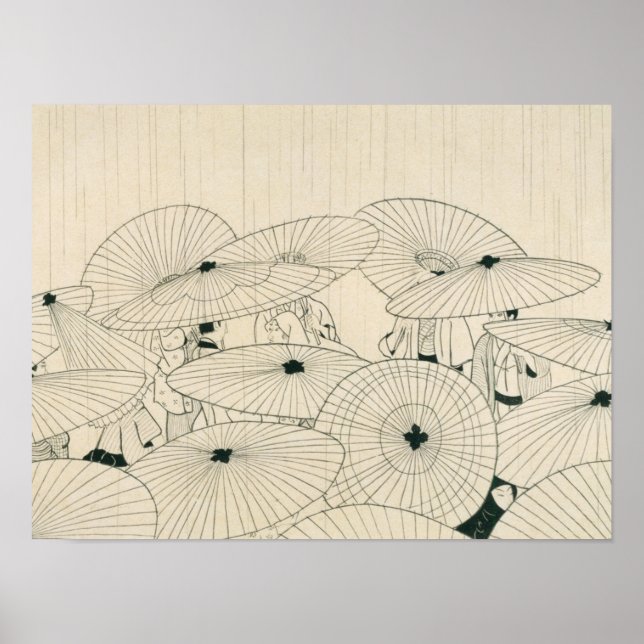 Póster Ukiyoe moderno por Komura Settai (Frente)
